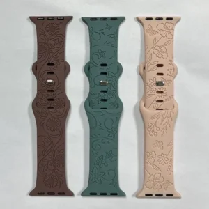 สายนาฬิกาข้อมือลายดอกไม้ สําหรับ Apple Watch Series Ultra 2 ( 42 มม.) แพ็ค 3 ชิ้น