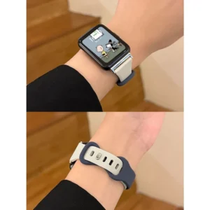 สายนาฬิกาข้อมือซิลิโคน แบบบางพร้อมเคสป้องกัน สําหรับ Samsung Galaxy Fit 3