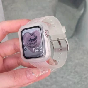 สายนาฬิกาข้อมือเจลลี่ใส สําหรับสมาร์ทวอทช์ iwatch 45